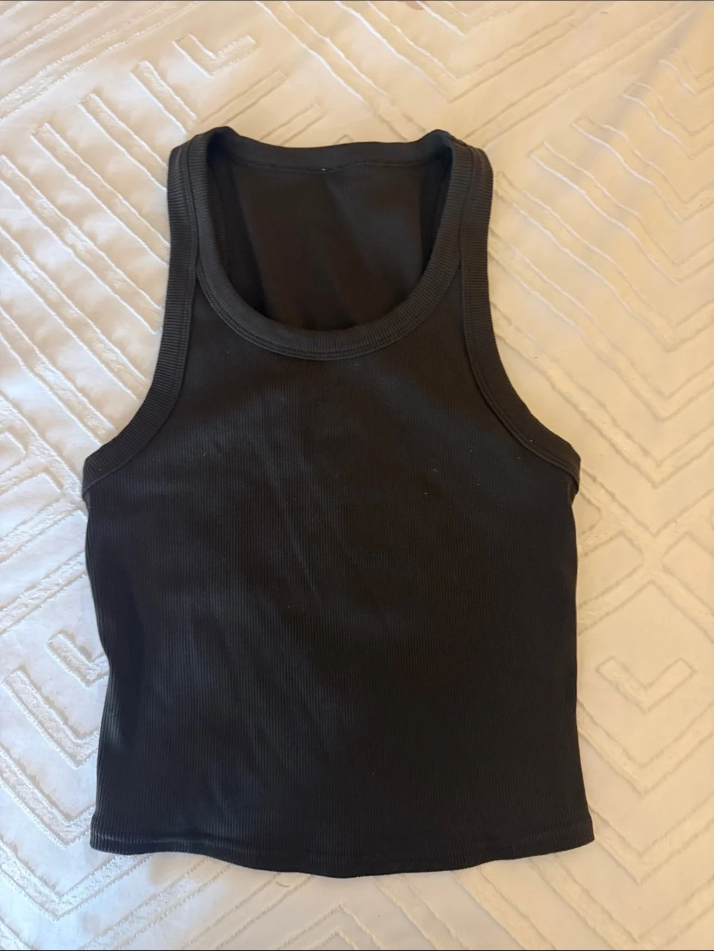 ALO Yoga Black Ribbed Tank Top - Women's Sleeveless Crop